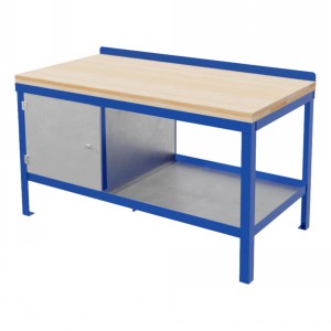 Heavy Duty Workbench Wood Top With Cupboard